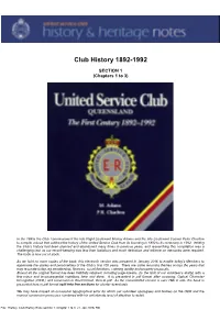 Club History 1892-1992