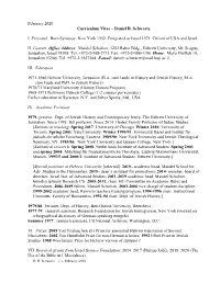 Curriculum Vitae – Daniel R