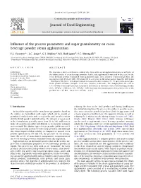 Influence of the Process Parameters and Sugar Granulometry on Cocoa