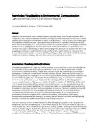 Knowledge Visualization in Environmental Communication Capturing Politicized Debates with Discourse Mapping