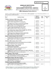 MBA Application Form 2020 21.Pdf