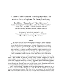 A General Reinforcement Learning Algorithm That Masters Chess, Shogi and Go Through Self-Play