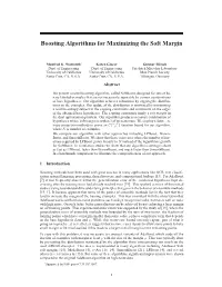Boosting Algorithms for Maximizing the Soft Margin