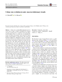 Colony Size Evolution in Ants: Macroevolutionary Trends