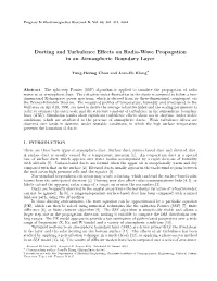 Ducting and Turbulence Effects on Radio-Wave Propagation in An