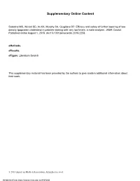 Efficacy and Safety of Further Lowering of Low- Density Lipoprotein Cholesterol in Patients Starting with Very Low Levels: a Meta-Analysis