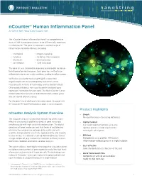 Human Inflammation Panel a Gene Set You Can Count On