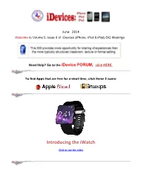 Introducing the Iwatch