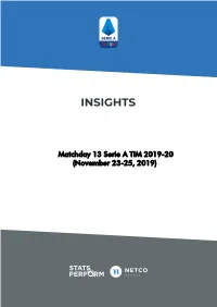 Libro P Partite Insights Giornata