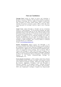 Notes on Contributors