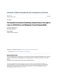 The Istanbul Convention's Evidentiary Requirements in the Light of Laws