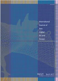 Vol.21 No.01 2017 Asia Digital Art and Design Association Contents Categories Name Title