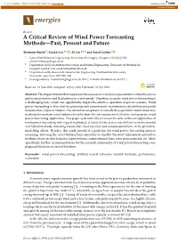 A Critical Review of Wind Power Forecasting Methods—Past, Present and Future