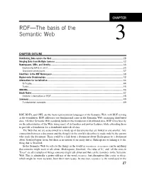 RDF—The Basis of the Semantic Web 3