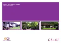 SHOP: HOUSING OPTIONS List of Developments Definitions of Housing Type