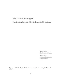 The US and Nicaragua: Understanding the Breakdown in Relations