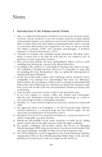 1 Introduction to the Enhancement Debate
