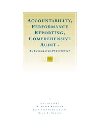 Accountability, Performance Reporting, Comprehensive Audit – an Integrated Perspective