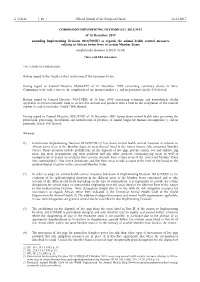 Commission Implementing Decision
