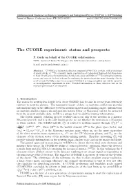 The CUORE Experiment: Status and Prospects