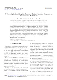 A Thermally Reduced Graphite Oxide and Carbon Nanotube Composite for Supercapacitor Applications