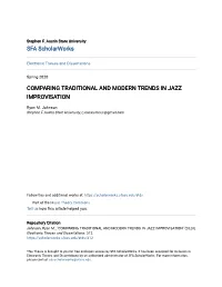 Comparing Traditional and Modern Trends in Jazz Improvisation
