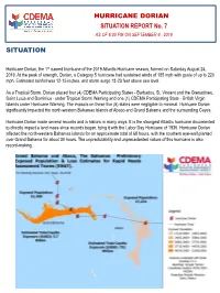HURRICANE DORIAN SITUATION REPORT No. 7 SITUATION