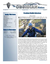 Inside This Issue Dates to Remember President Shellie Robertson