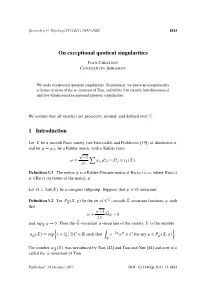 On Exceptional Quotient Singularities