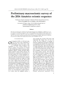Preliminary Macroseismic Survey of the 2016 Amatrice Seismic Sequence