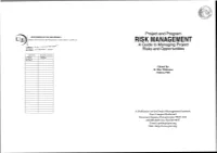 RISK MANAGEMENT a Guide to Managing Project Risks and Opportunities
