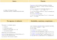 Source Theories the Signature of Arithmetic Decidability