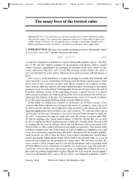 The Many Lives of the Twisted Cubic