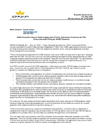 First-Of-Its-Kind Filing for VUSE Products
