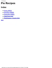 Pie Recipes Pie Recipes Index