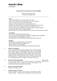 Quality Assurance and Enhancement Committee (QAEC) Minutes of The