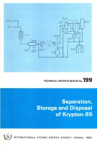 Separation, Storage and Disposal of Krypton-85