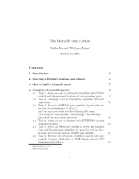 The Biomart User's Guide