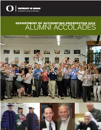 ALUMNI ACCOLADES TABLE of CONTENTS DEPARTMENT of ACCOUNTING 3 Hello from Dave
