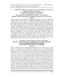 International Journal of Research in Informative Science Application & Techniques (IJRISAT) 1 Global Traffic: Discourses