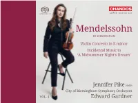 Mendelssohn in BIRMINGHAM