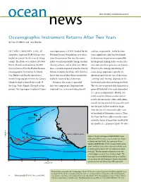 Oceanographic Instrument Returns After Two Years by David Hebert and Tom Rossby