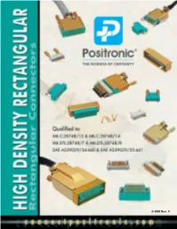 Positronic High-Density Rectangular Connectors PDF Catalogue