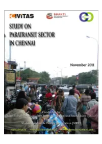 Study on Para-Transit in Chennai