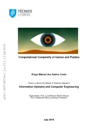 Computational Complexity of Game and Puzzles
