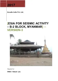 Esia for Seismic Activity – Ep 3 Block, Myanmar