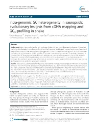 Intra-Genomic GC Heterogeneity in Sauropsids