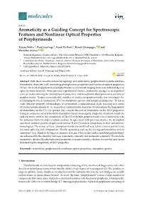 Aromaticity As a Guiding Concept for Spectroscopic Features and Nonlinear Optical Properties of Porphyrinoids