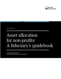 Asset Allocation for Non-Profits: a Fiduciary's Guidebook