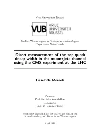 Direct Measurement of the Top Quark Decay Width in the Muon+Jets Channel Using the CMS Experiment at the LHC